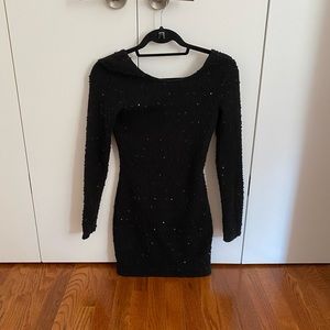 Long Sleve Black Dress
